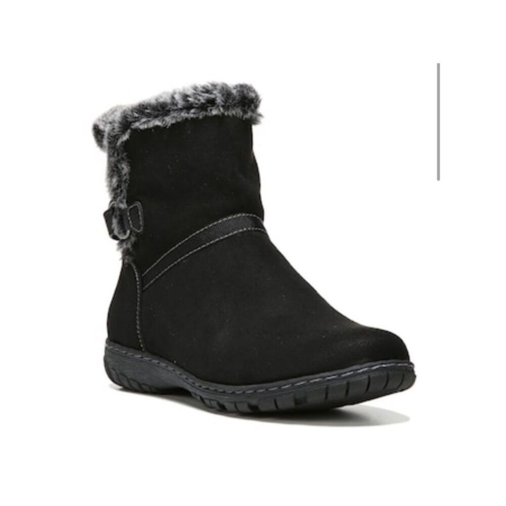 Natural Soul by Naturalizer Black Rotunda Vegan Leather Ankle Boot size 7.5